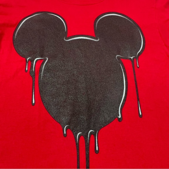 Disneyland Resort Hanes Walt Disney World Red T-shirt - Dripping Mickey Head - S - Picture 3 of 7